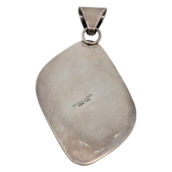 Bill Mex Dineh' Large Sterling Silver Charoite Pendant  #20985 - Picture 2 of 6